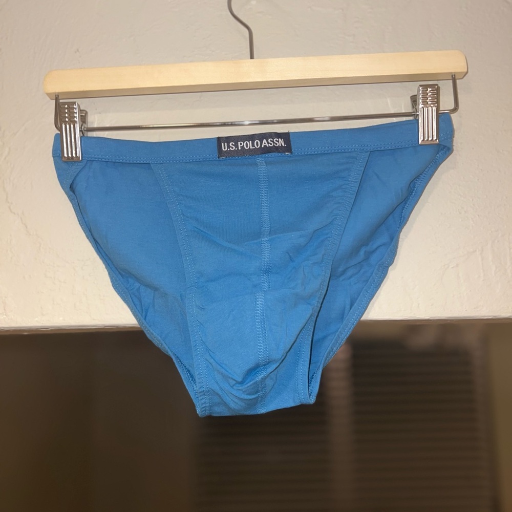 U.S. Polo Assn. Men's Blue Bikini String Briefs